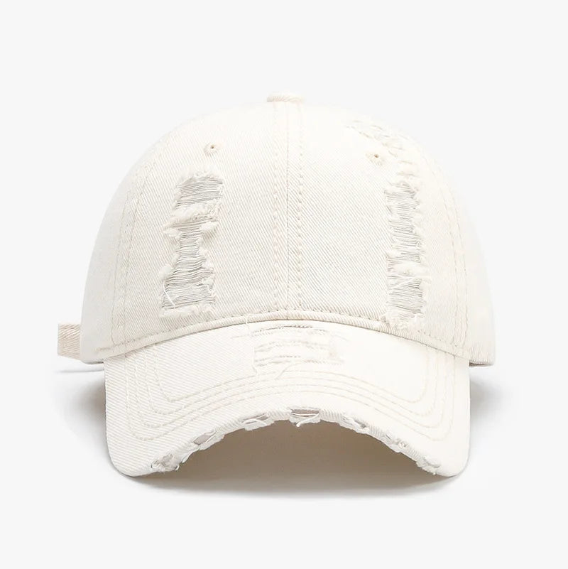 fashion denim baseball cap unisex solid color cotton soft top caps