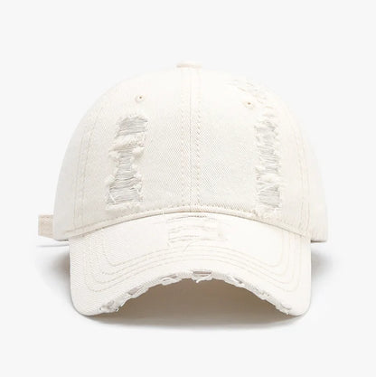 fashion denim baseball cap unisex solid color cotton soft top caps