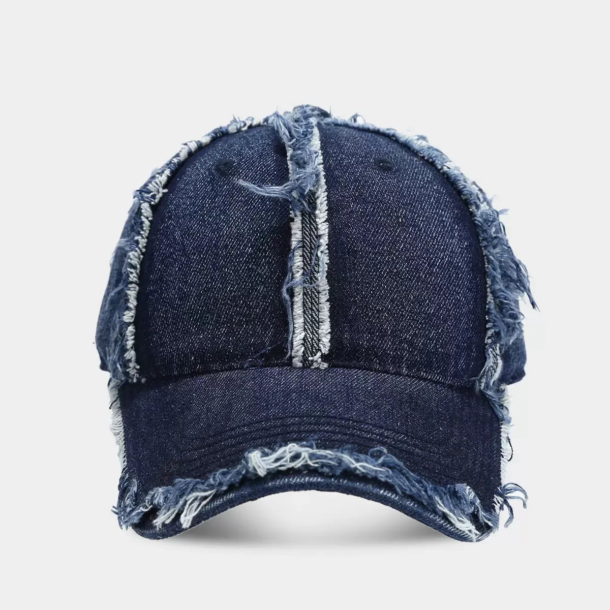 Spring Summer Denim Rough Edge Soft Top Baseball Cap