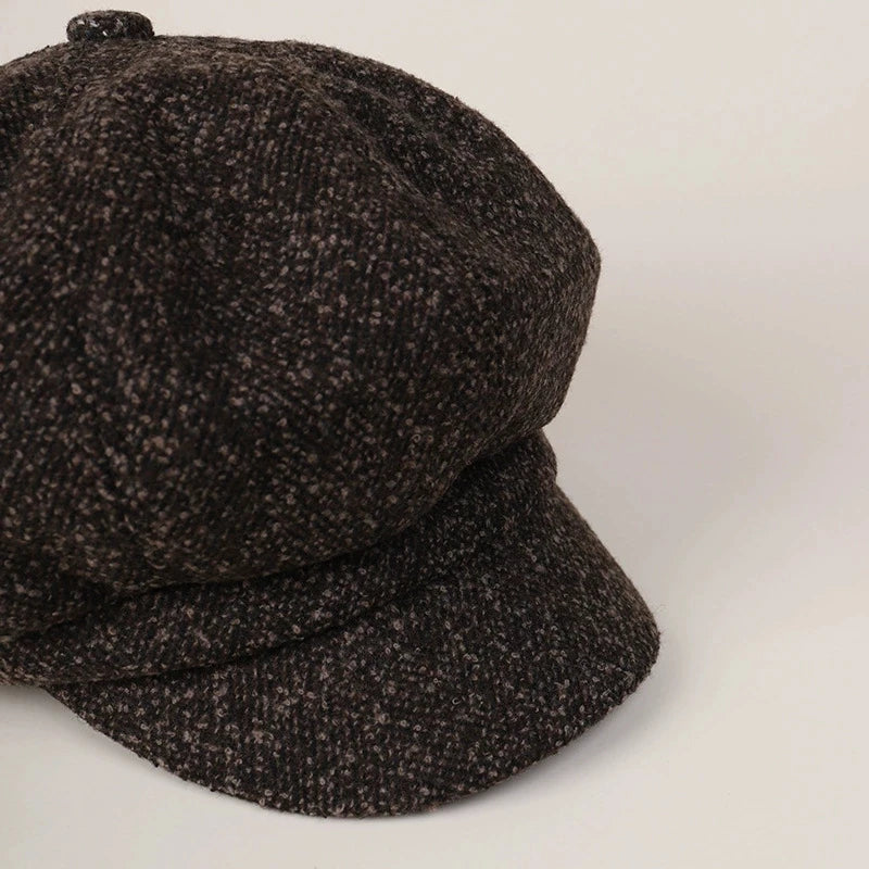 Wool Blended Newsboy Cap British Style Beret Hats