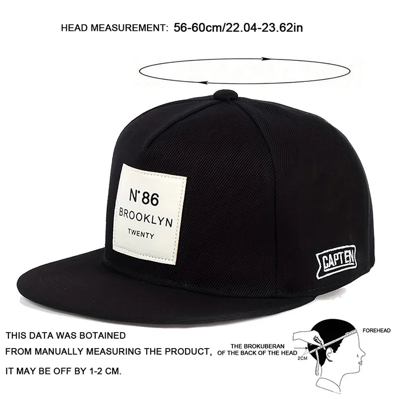 Label Hip-Hop Hats Spring Autumn Adjustable Casual Snapback