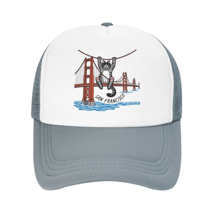 Men Ryan Gosling Cat Bridge Cap Casual Mesh Baseball Cap
