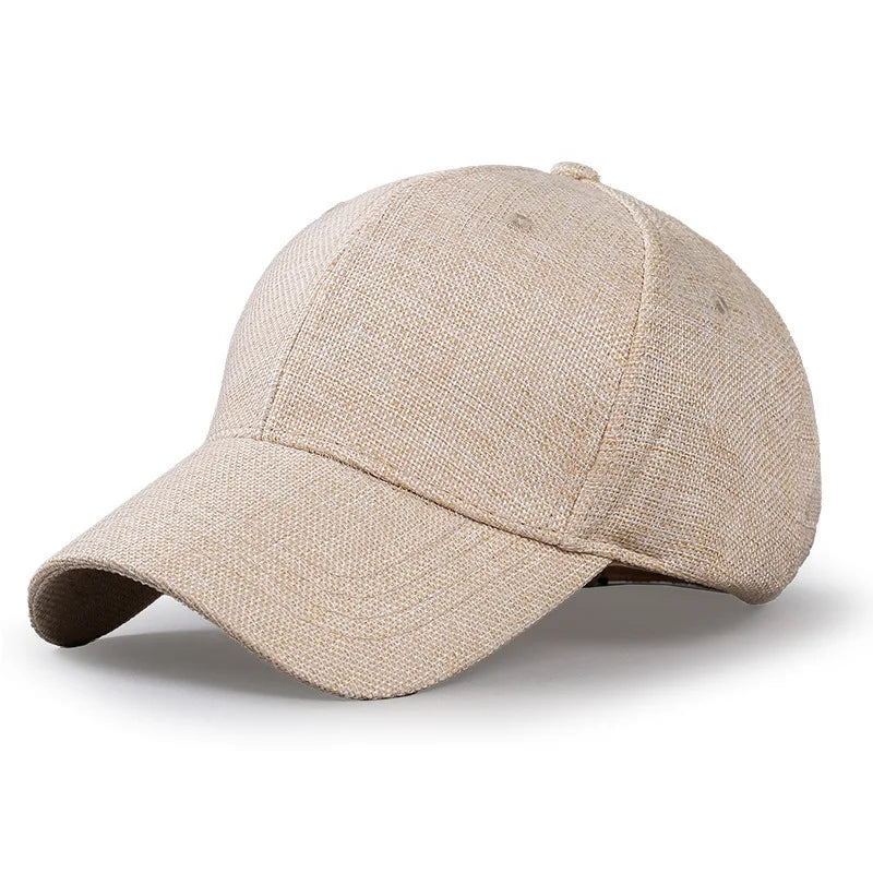 Summer Big Head 65cm Cotton Linen Baseball Caps