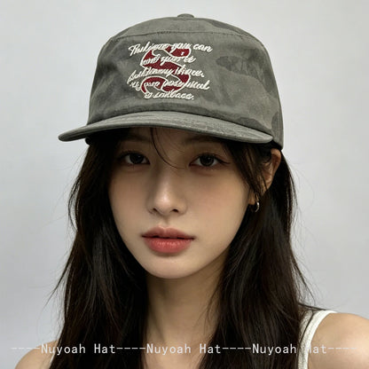 Retro Flat Top Baseball Hat For Men Women