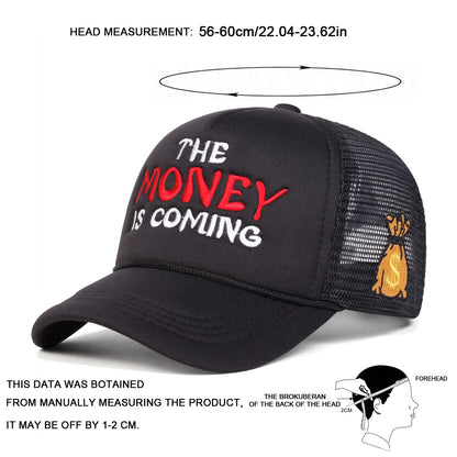 Unisex The Money Letter Embroidery Baseball Net Caps Hip Hop Cap Spring Summer