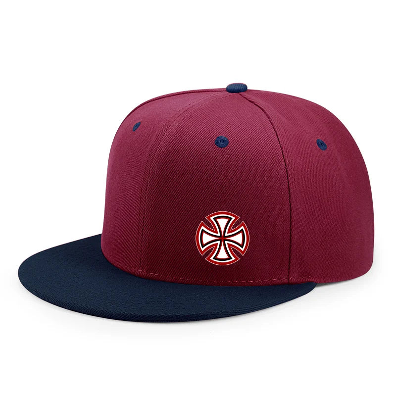 Printed Snowflake Pattern Flat Edge Baseball Cap Enlarged And Deepened