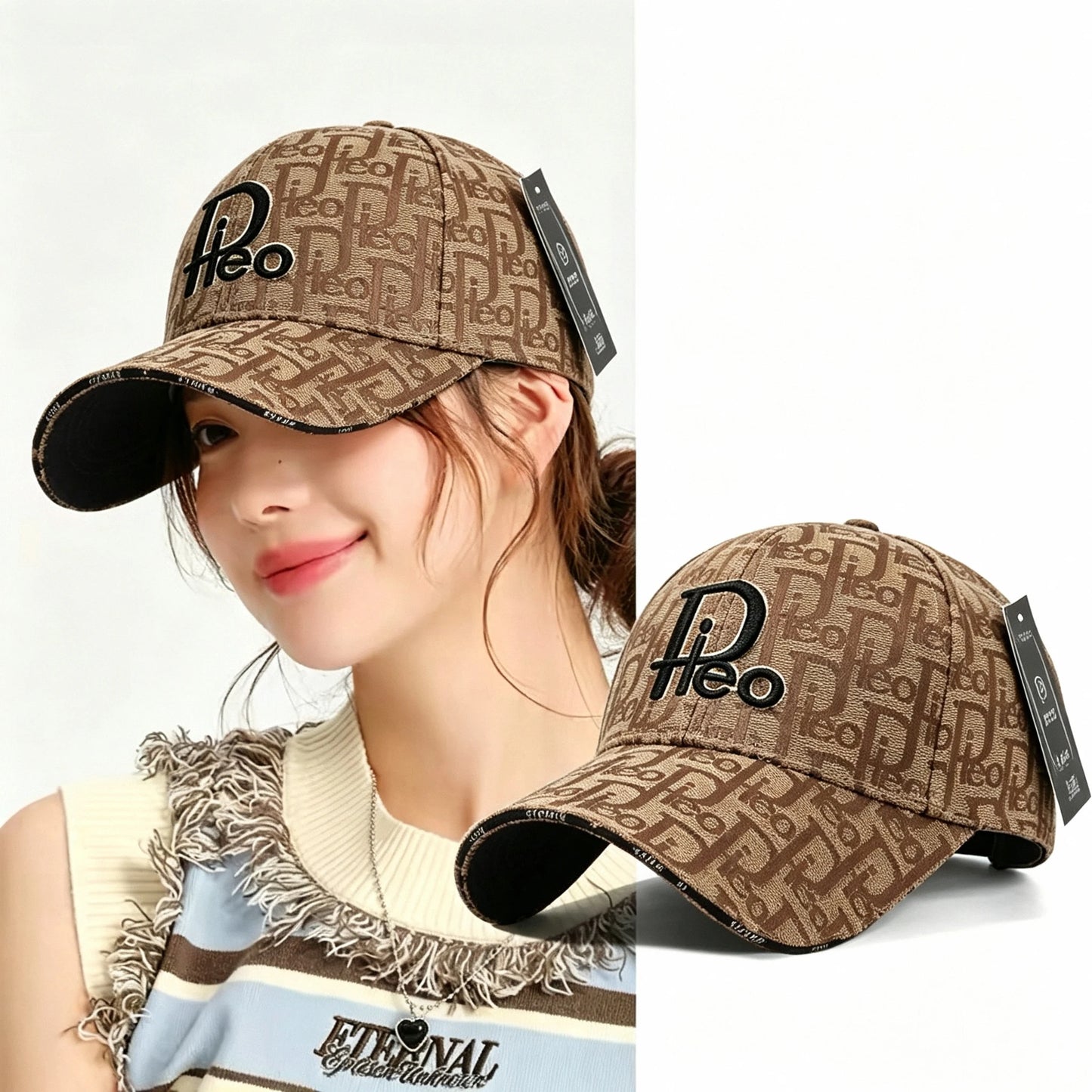 Letter Duckbill Cap With Sunshade Baseball Cap - Unisex