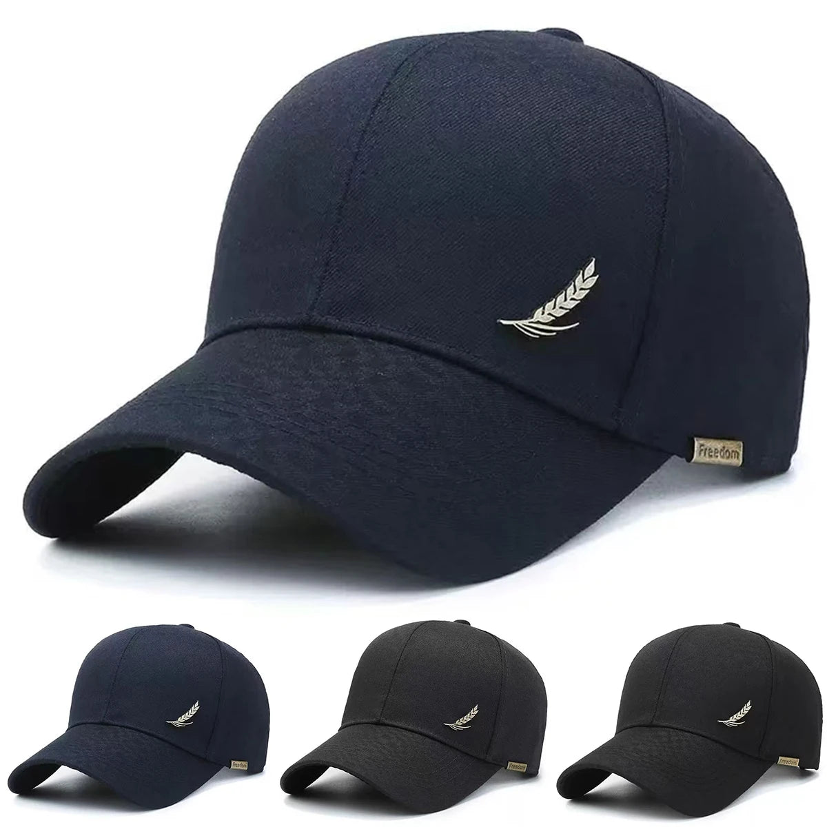 Unisex Feather Embroidery Baseball Caps Spring Autumn
