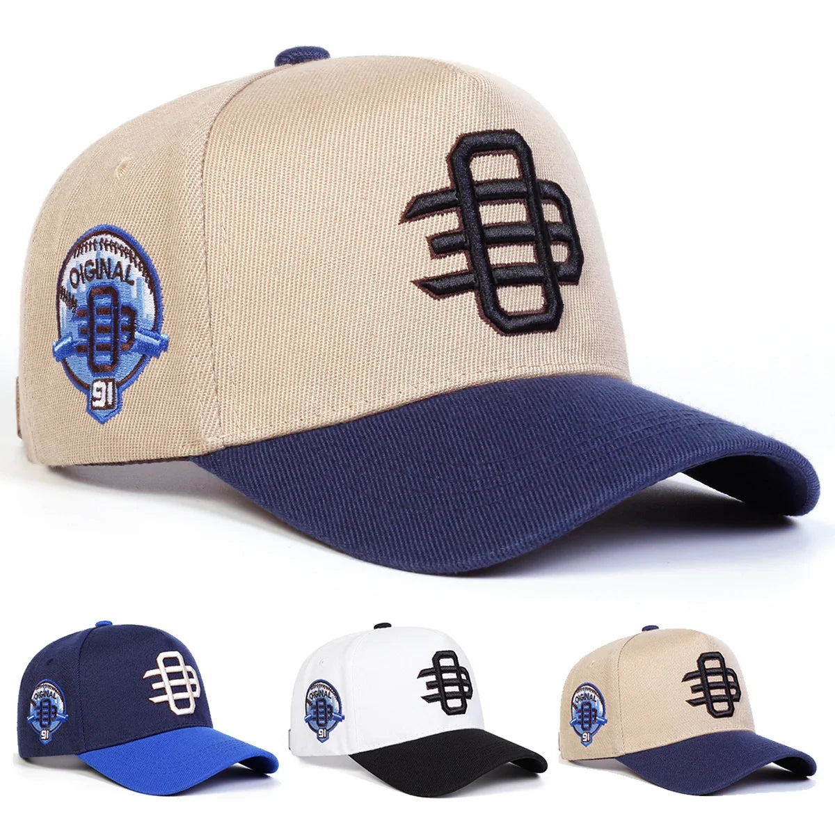 Unisex OE Side 91 Embroidery Baseball Caps Outdoor Spring and Autumn