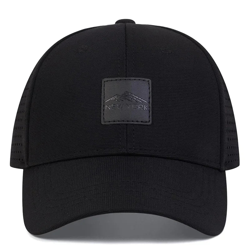 Unisex New York Label Laser Hollowed Out Baseball Net Caps