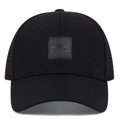 Unisex New York Label Laser Hollowed Out Baseball Net Caps