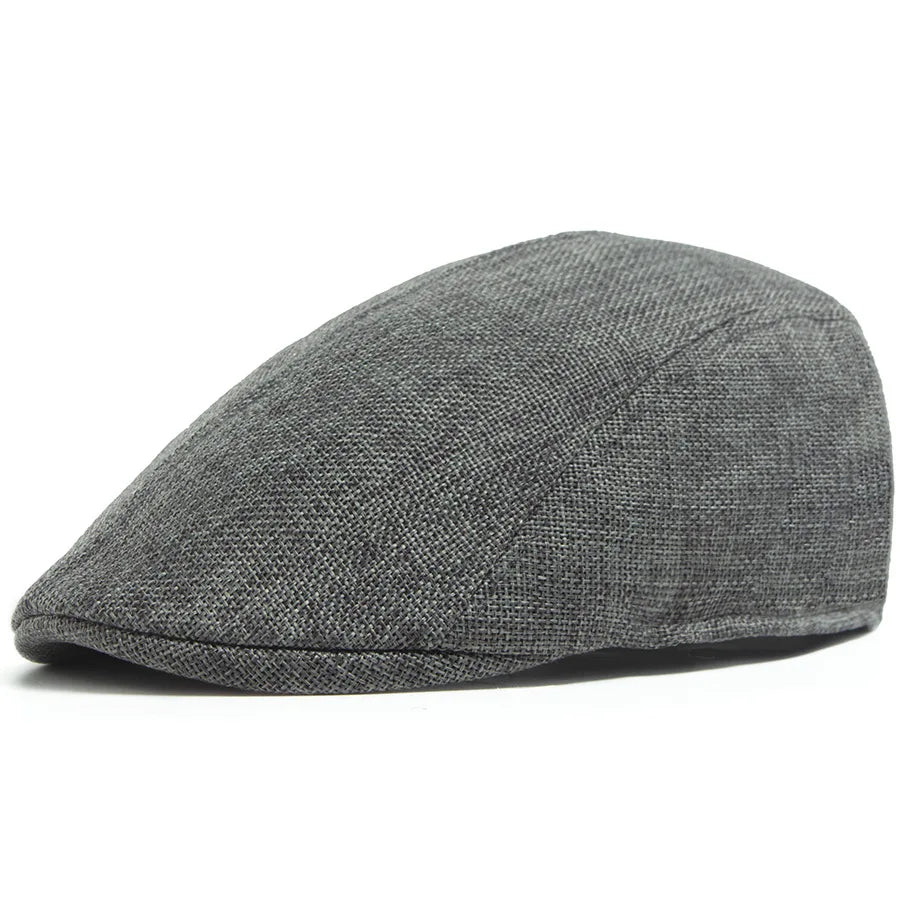 Breathable Linen Vintage British Flat Cap