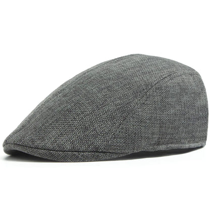 Breathable Linen Vintage British Flat Cap