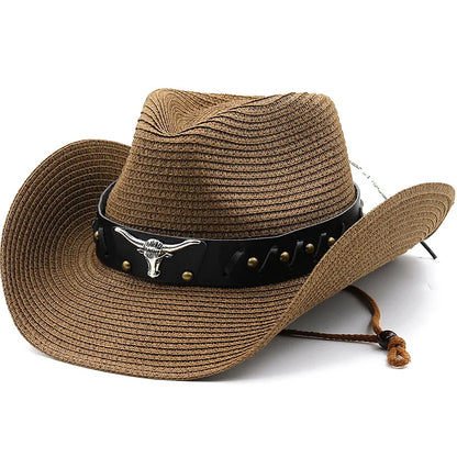 New Straw Western Cowboy Hats For Men Women
