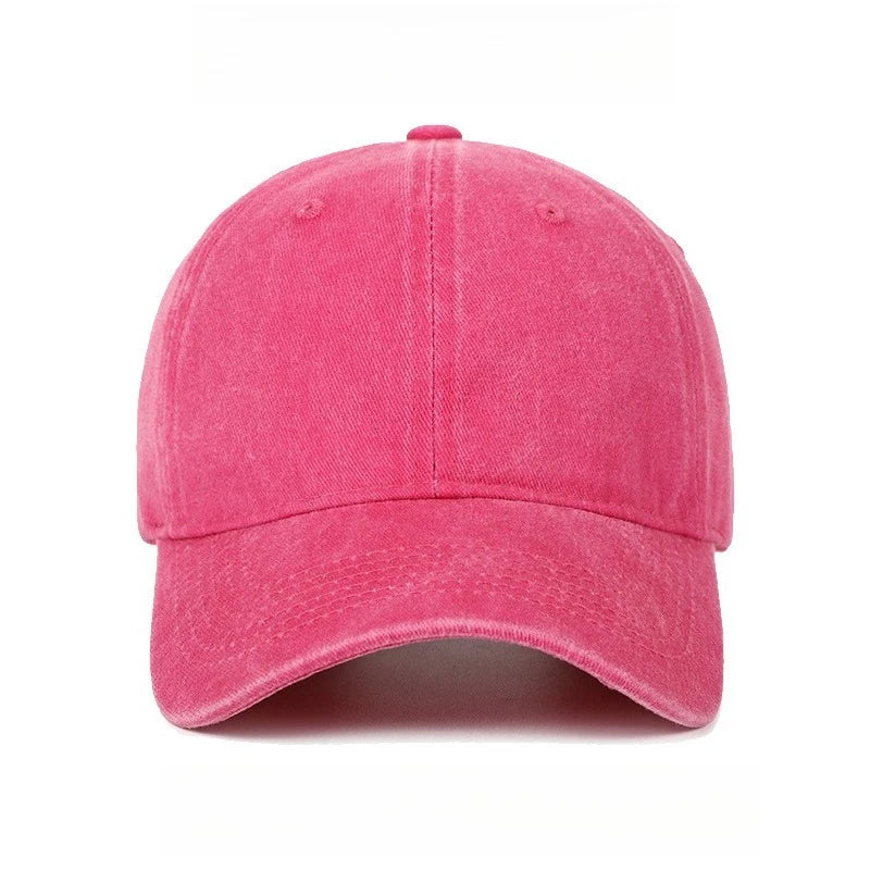 Washed Cotton Solid Dad Hat Unisex Baseball Cap