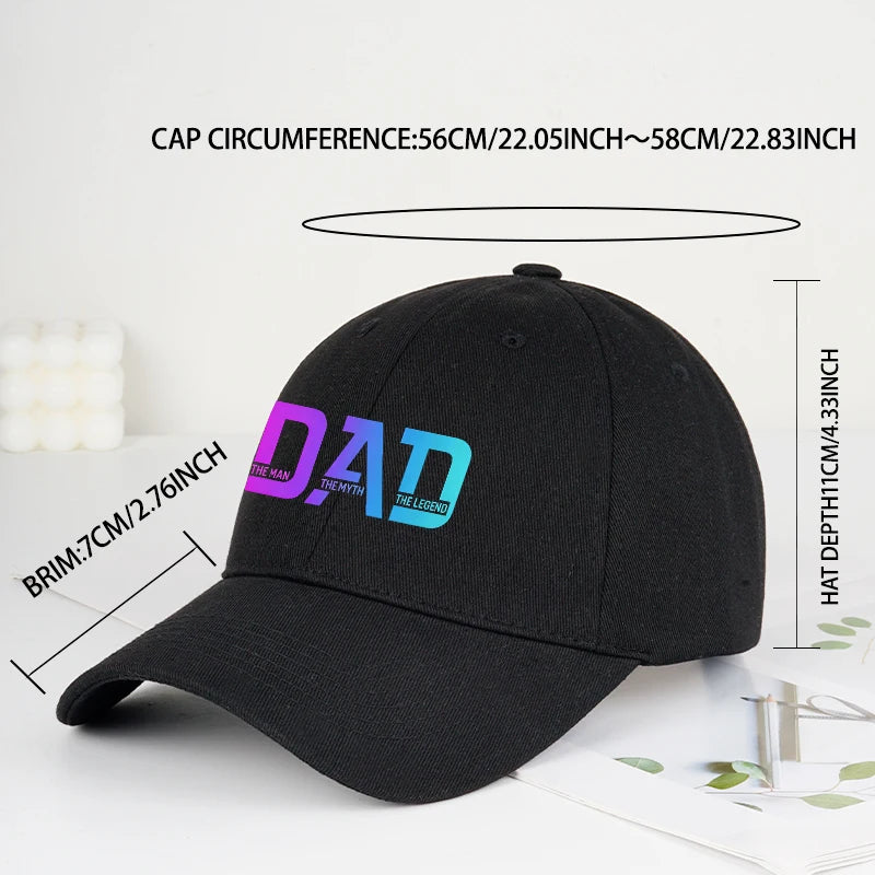 Colorful Gradient DAD Print Baseball Cap