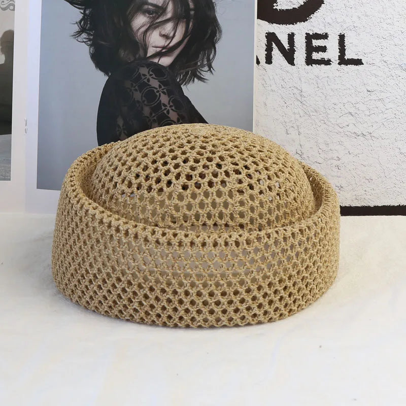 2026 New Summer Mesh Hollow Crochet Berets Women