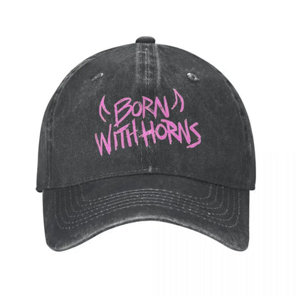 Born With Horns Outfits Men Women Baseball Cap