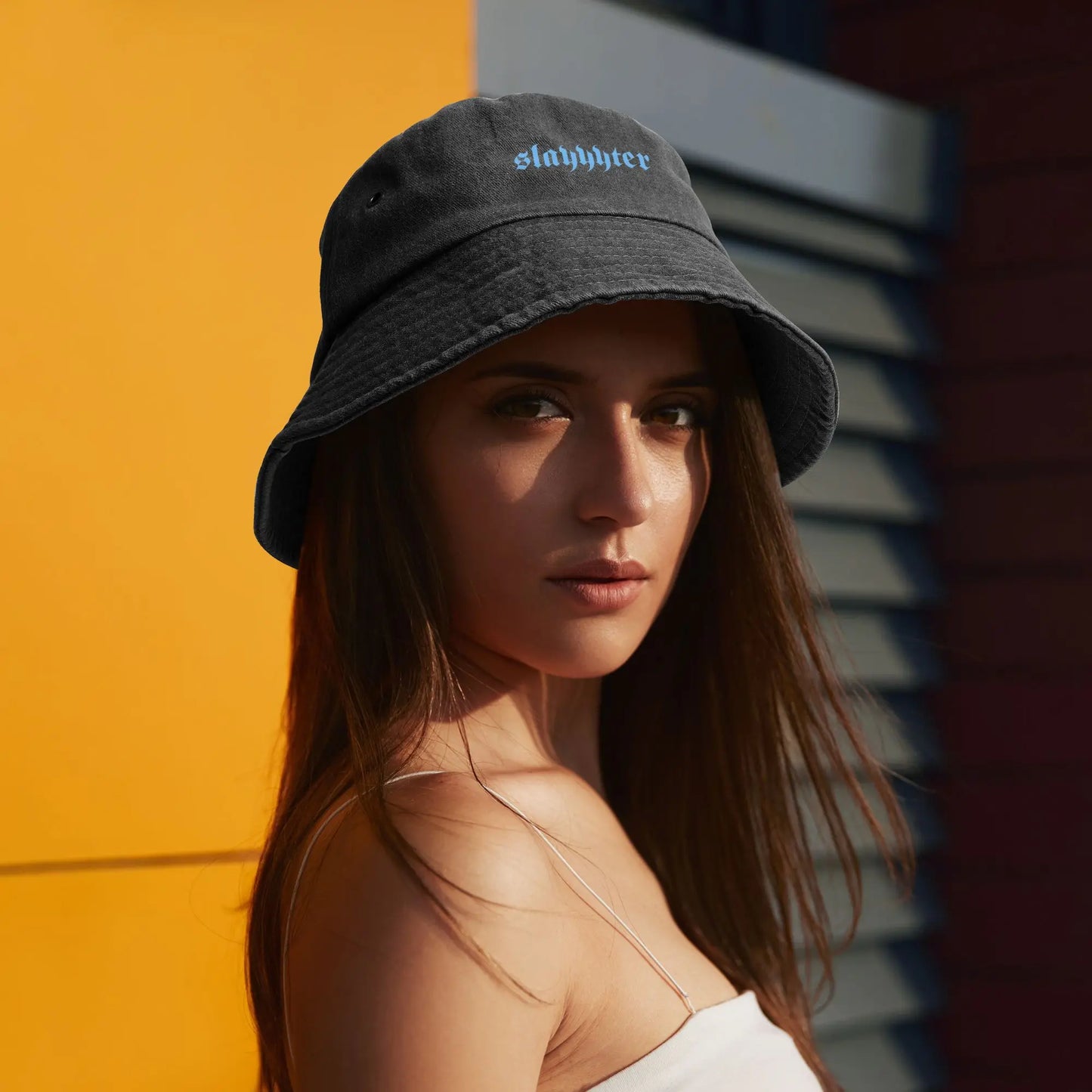 Unisex Distressed Cotton Bucket Hats
