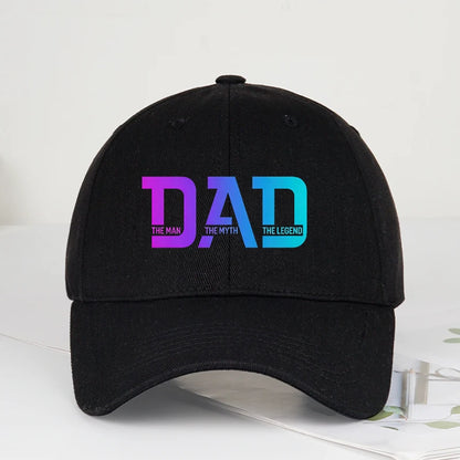 Colorful Gradient DAD Print Baseball Cap