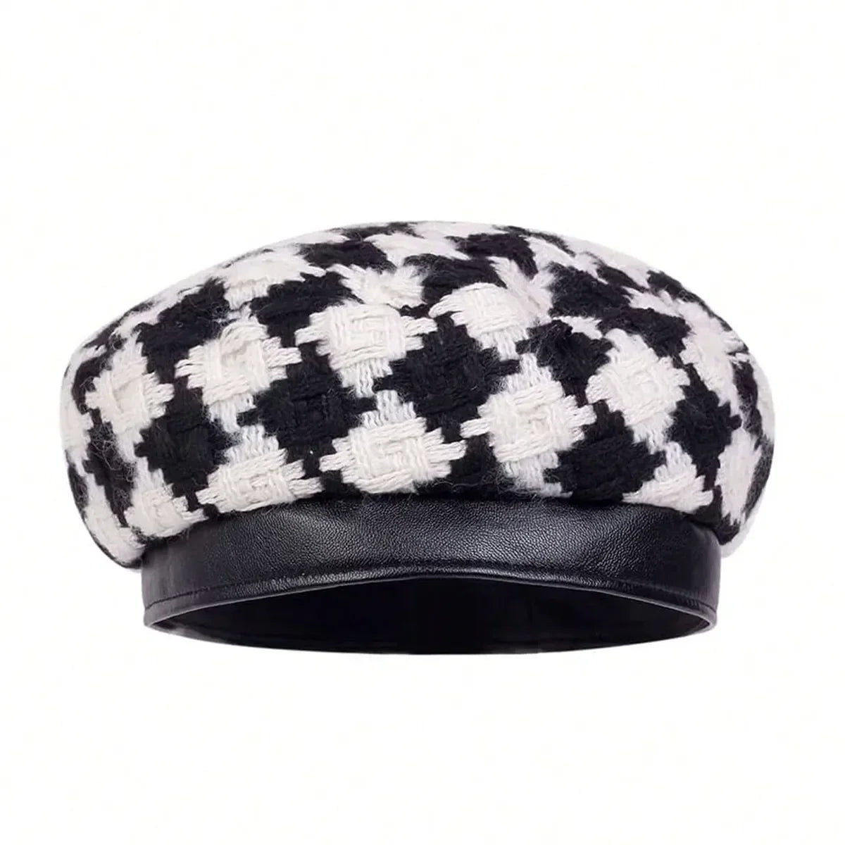 Women Grid Beret Hat Fashion Winter Autumn For Woman Retro Berets