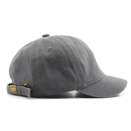 Retro Short Brim Baseball Cap Solid Color Adjustable Cotton Peaked Cap For Men Women Summer Casual Sun Hats