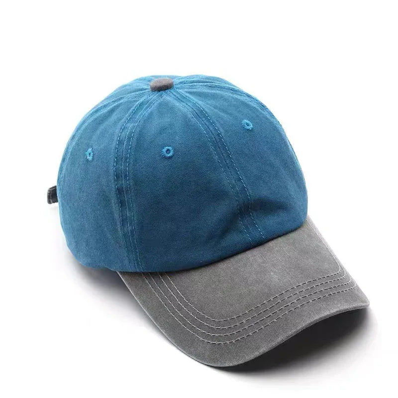 Washed Denim Snapback Hat DIY Embroidery Print Baseball Cap