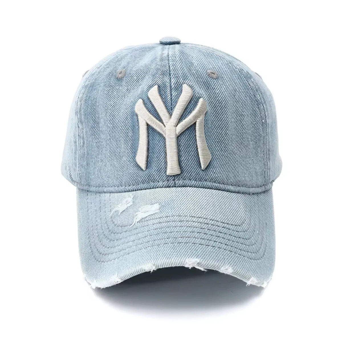 Unisex Letter Embroidery Washed Cowboy Baseball Caps Spring and Autumn