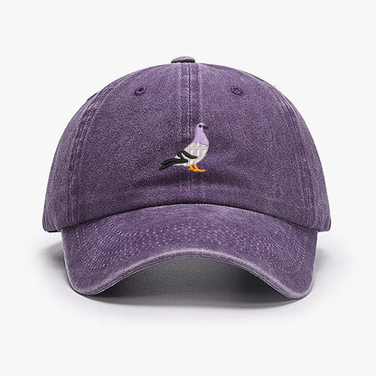 Embroidery Pigeon Design Spring Vintage Baseball Caps