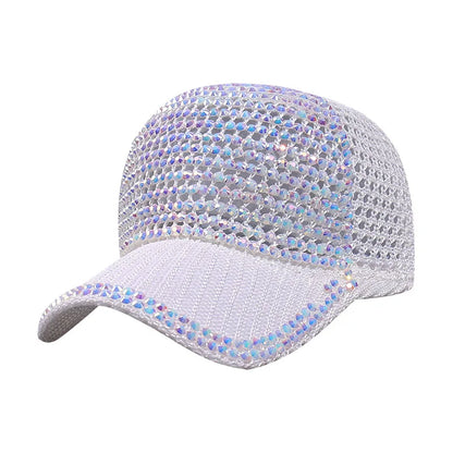 New Mesh Rhinestone Baseball Cap For Women Men