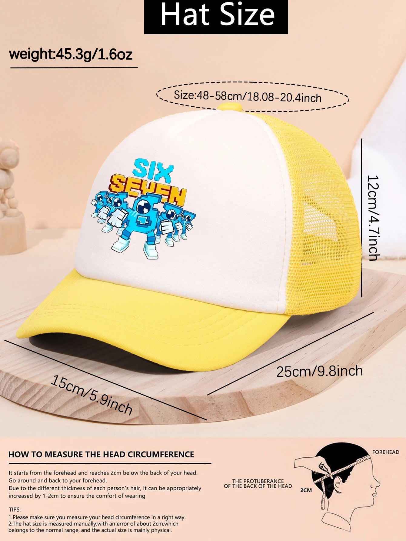 1PC Cyberstyle Pixel 67 Mesh Hat