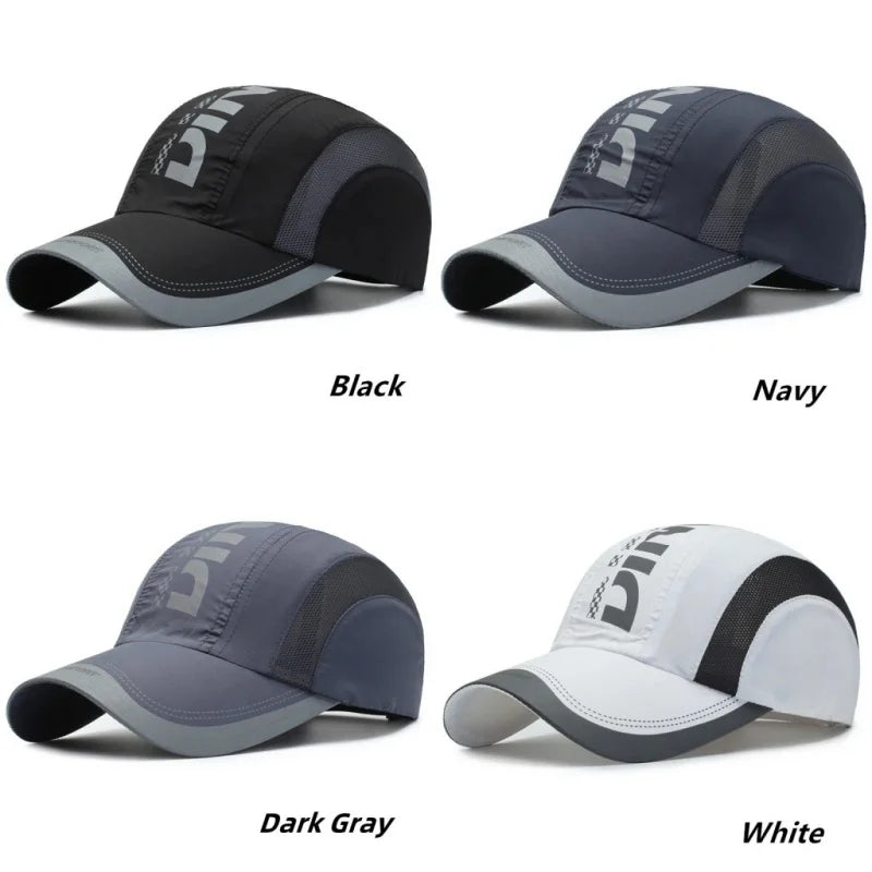 Summer Outdoor Sports Quick Drying Hat Thin Breathable Mesh Anti-UV
