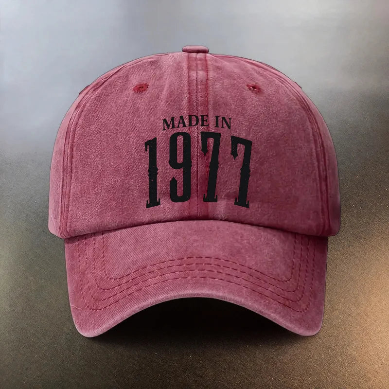 A Vintage 1977 Printed Washed Hat
