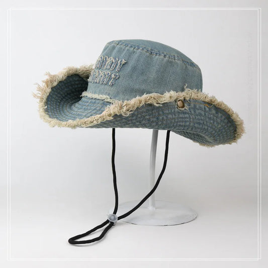 Rough Denim Fashion Climbing Hat Women