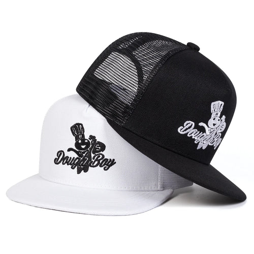 Unisex Daugh Boy Letter Embroidery Hip-Hop Net Hats