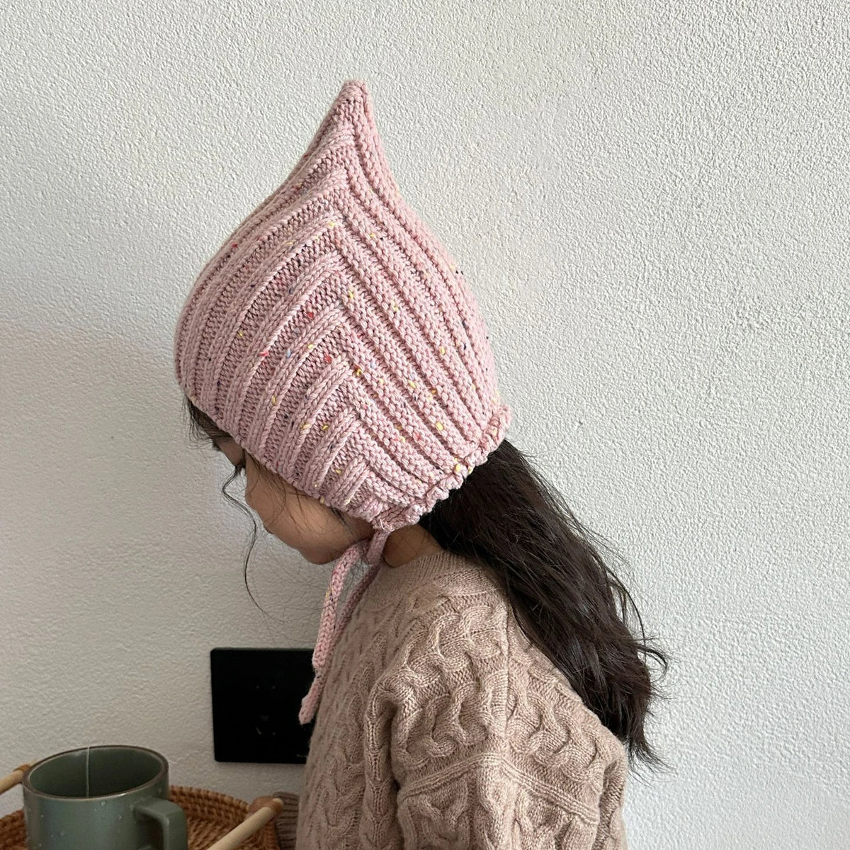 Fall Winter Baby Ear Protection Hat Children Crochet Bonnet