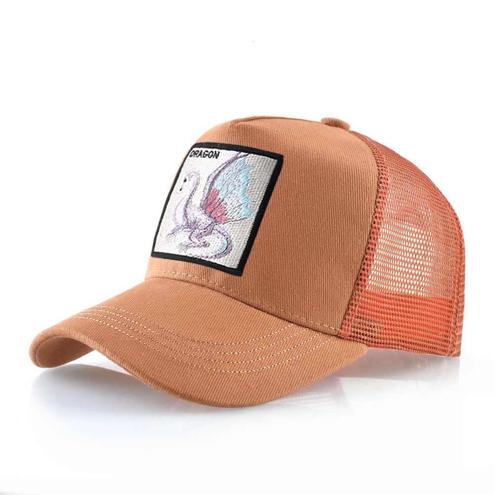 Embroidery Dragon Baseball Cap Men Outdoor