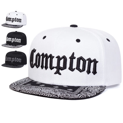 Unisex Compton Letter Embroidery Baseball Hats Spring Autumn