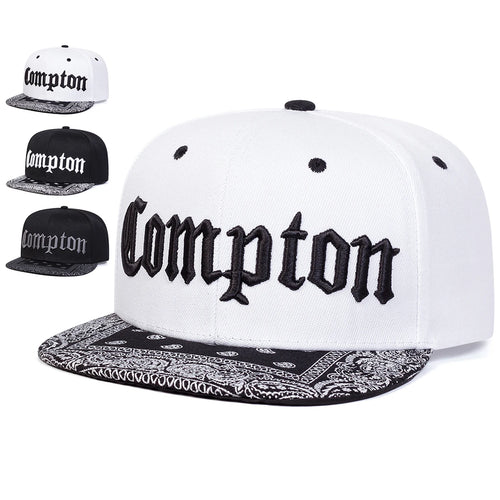 Unisex Compton Letter Embroidery Baseball Hats Spring Autumn