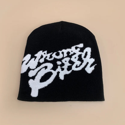 American Color Block Letter Knitted Hats