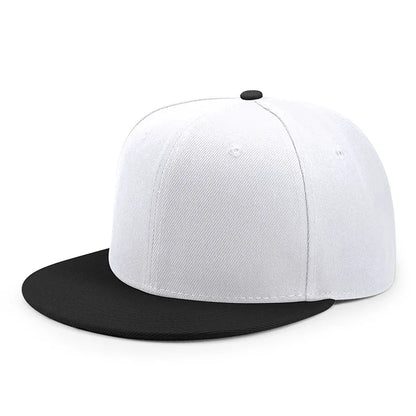 Wholesale Adult Blank Snapback Cap Male Hip-Hop Flat Peak Skateboard Hat Lady Sun Caps