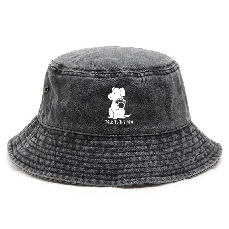 Bucket Hat Vintage Fishing Hat Outdoor Pet Adoption Cap Fashion Streetwear