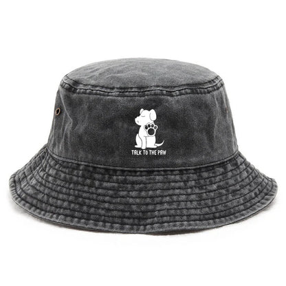 Bucket Hat Vintage Fishing Hat Outdoor Pet Adoption Cap Fashion Streetwear
