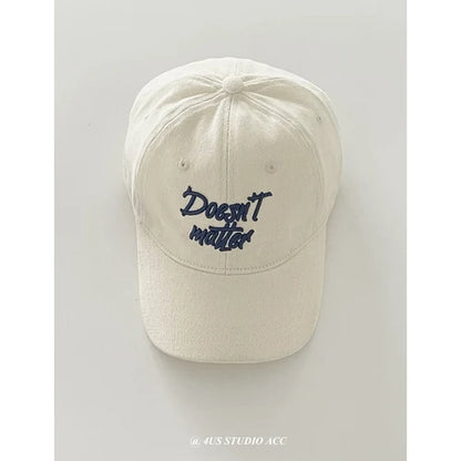 Hat Women's Autumn Washed Cotton Peaked Cap Men