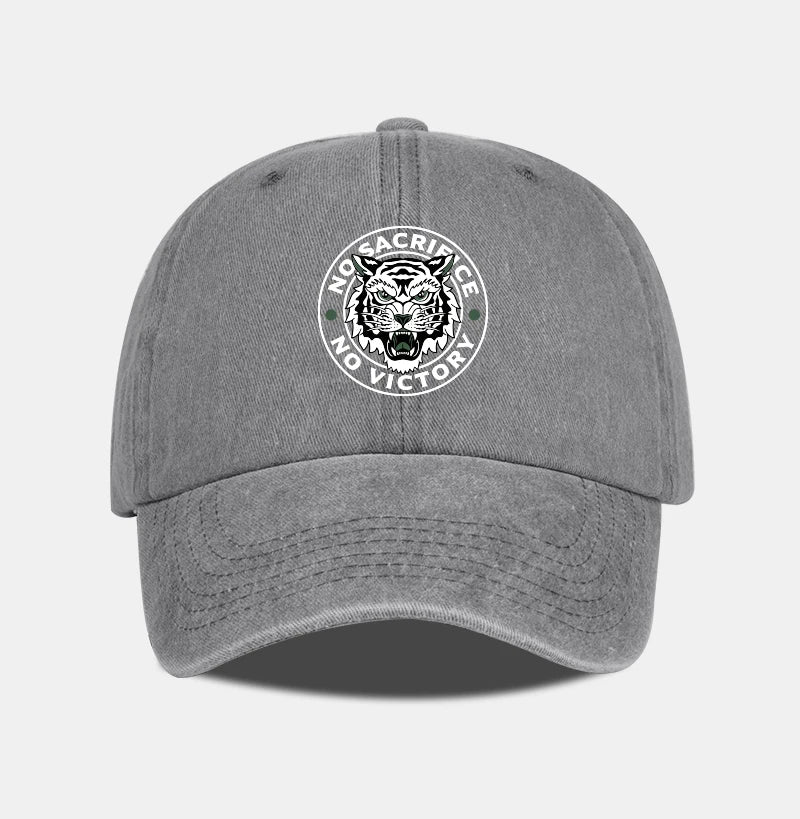 Tiger Logo Washed Baseball Cap Soft Comfortable Lightweight Breathable Adjustable Trendy Fashion Unisex