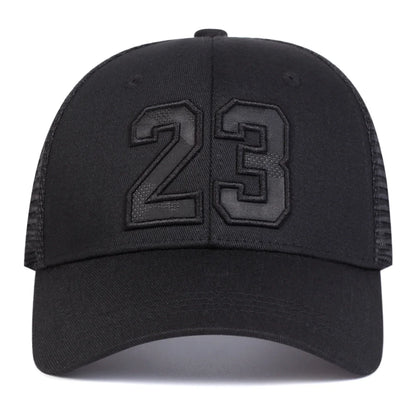 Unisex 23 Embroidery Baseball Net Caps Hip Hop Cap Spring Summer