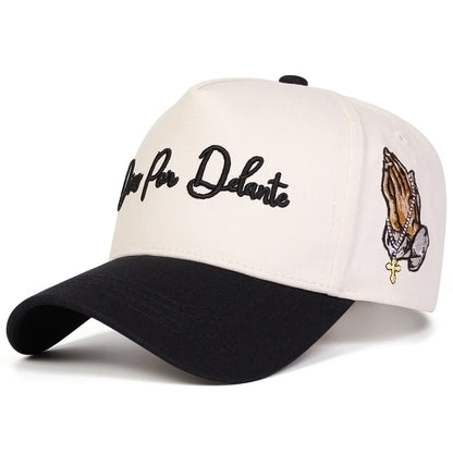 Unisex Dios Por Delante Letter Embroidery Baseball Caps Spring Autumn