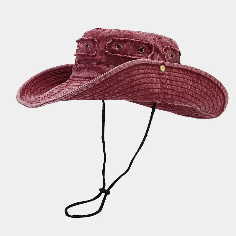 Four Seasons Cotton Solid Bucket Hat Fisherman Hat