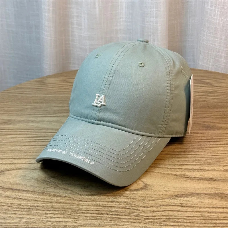 Korean Style Simple Letter Embroidered Baseball Cap
