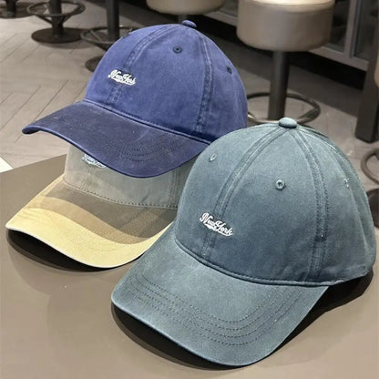 Korean Letter Embroidered Baseball Cap Simple Mesh Casual Hat For Men Women Outdoor Camping Daily Streetwear